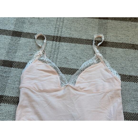 Skims Cotton Lace Slip Dress Primrose Pink New Medium - Picture 3 of 8